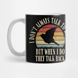 Talking Birds Lovers Retro Feather Funny Vintage Birds Pun Mug